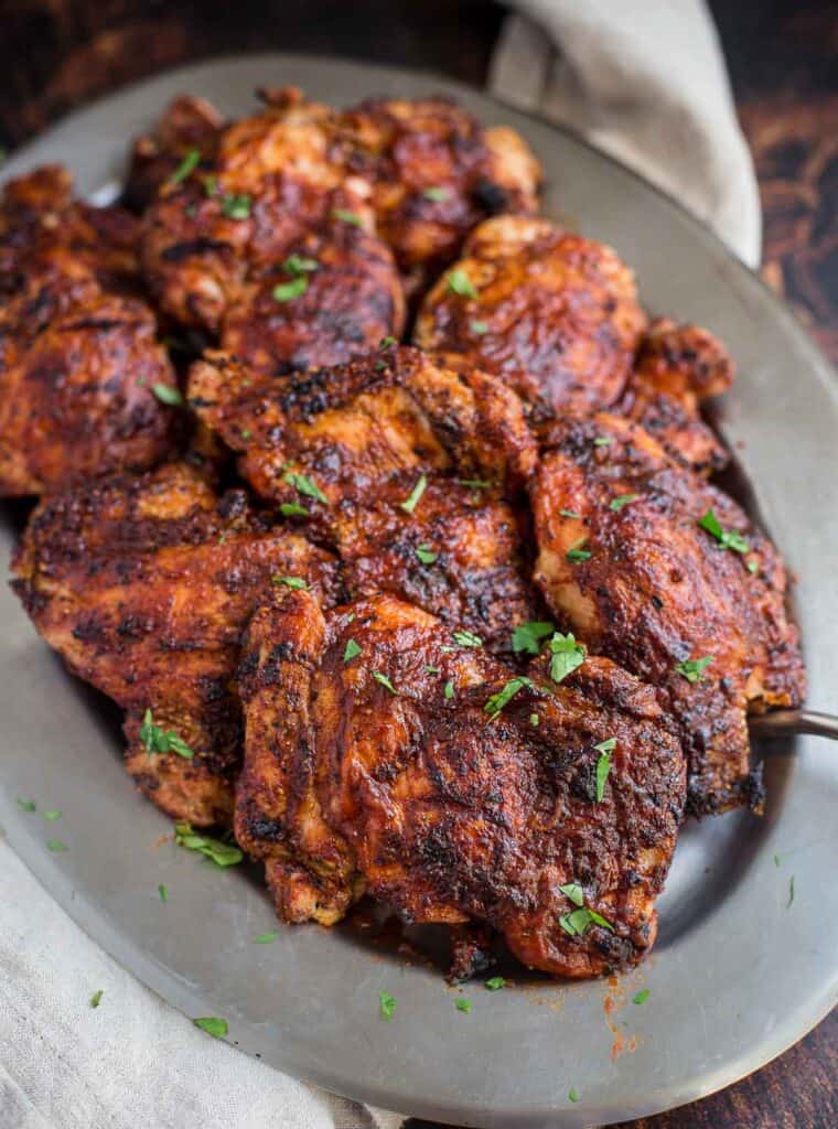 Grilled Boneless And Skinless Chicken Thighs With Bbq Sauce Vindulge