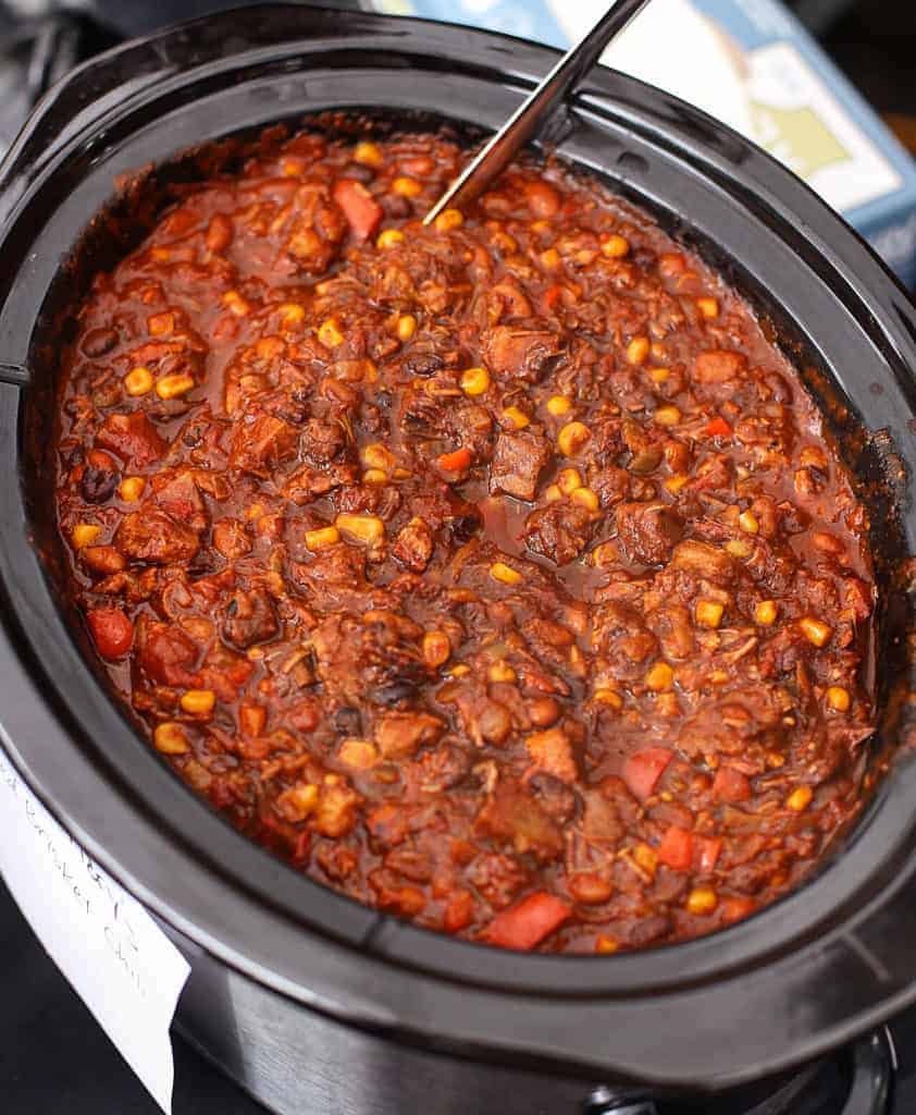 Smoked Beef Brisket Chili made with Leftover Brisket