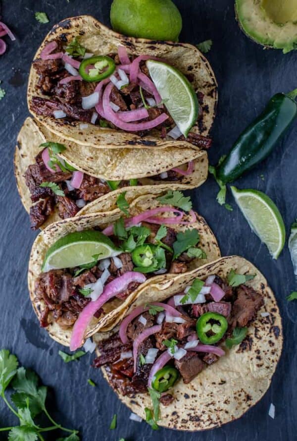 Brisket Tacos - a great use for leftover smoked brisket - Vindulge