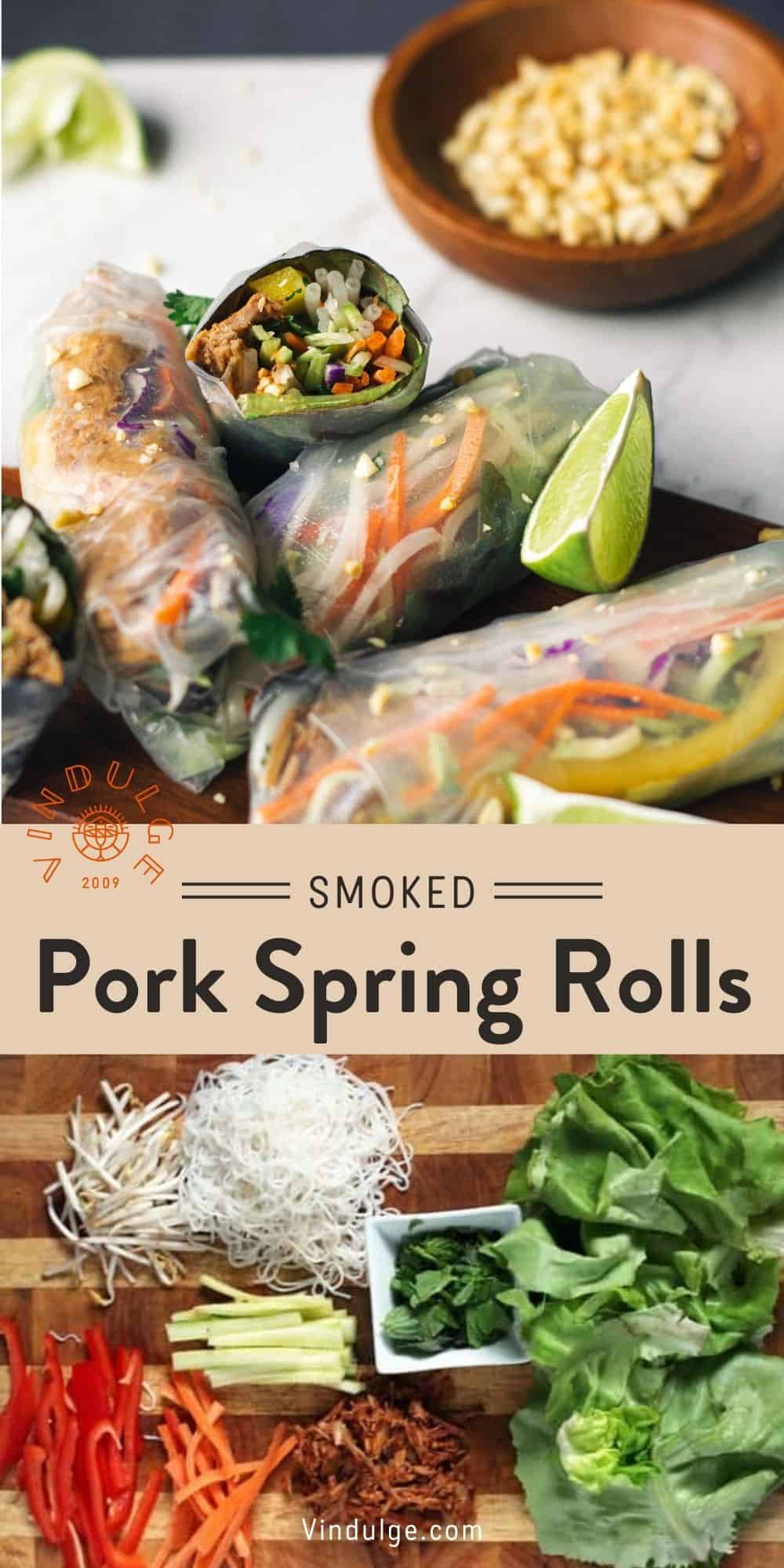 Smoked Pulled Pork Spring Rolls - Vindulge