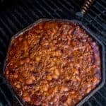 Baked Beans cooking on the Smoker