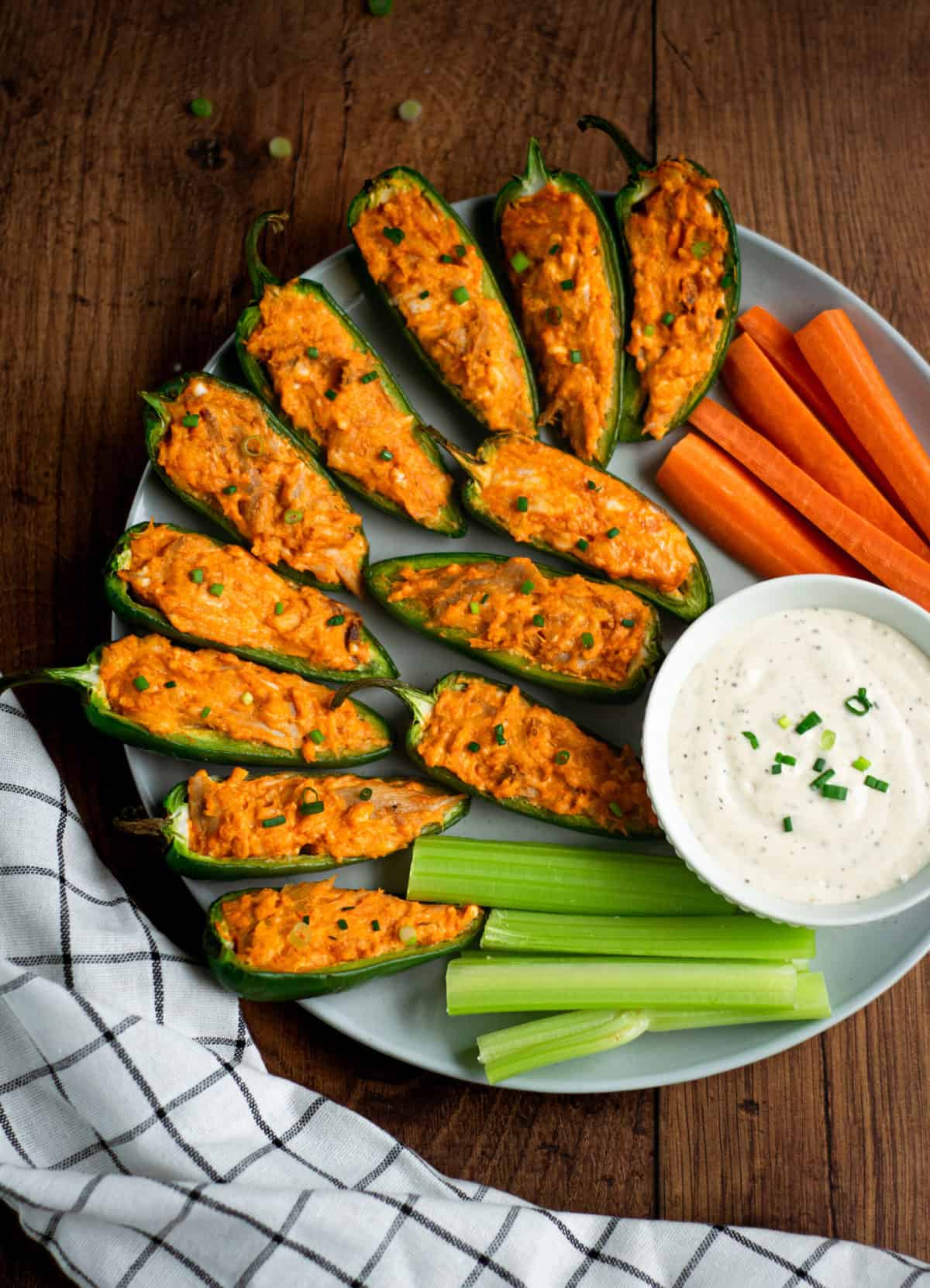 Grilled Buffalo Chicken Jalapeño Poppers