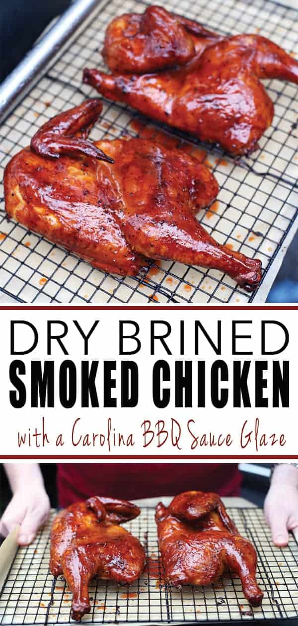 Dry Brine Smoked Chicken With A Carolina Glaze