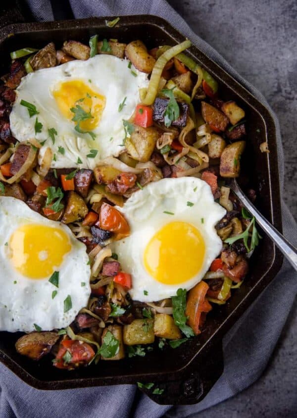 Smoked Ham Breakfast Hash - Perfect for leftover holiday ham - Vindulge