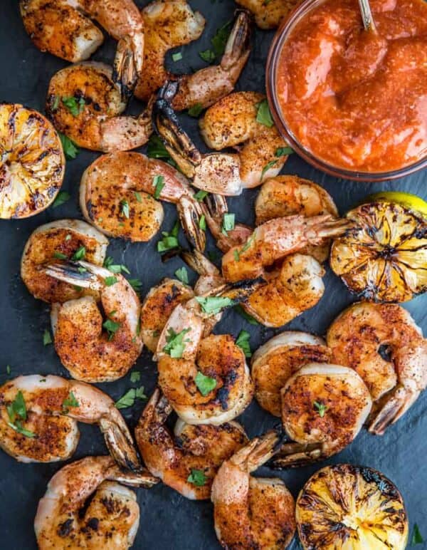 Easy Grilled Shrimp Cocktail With Sriracha Cocktail Sauce - Vindulge