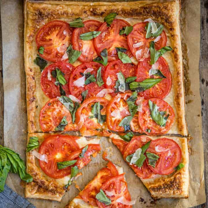 Easy Tomato Galette (made with puff pastry) - Vindulge