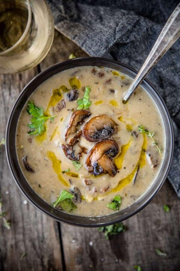 Wild Mushroom Soup with Sherry and Thyme - Vindulge