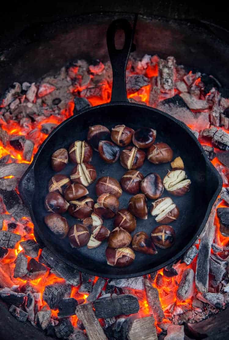Chestnut Roasting Pan. Chestnut Roaster. Deep Sided Pan for Roasting  Chestnuts on Open Fires or Outdoors. Ideal for Halloween & Thanksgiving 