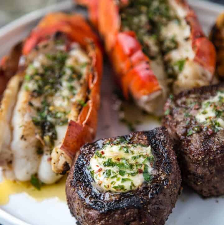 Surf And Turf On The Grill With Herb Compound Butter Vindulge