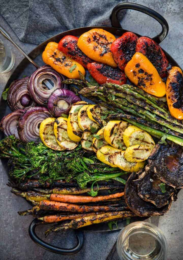 Grilled Vegetables on a platter