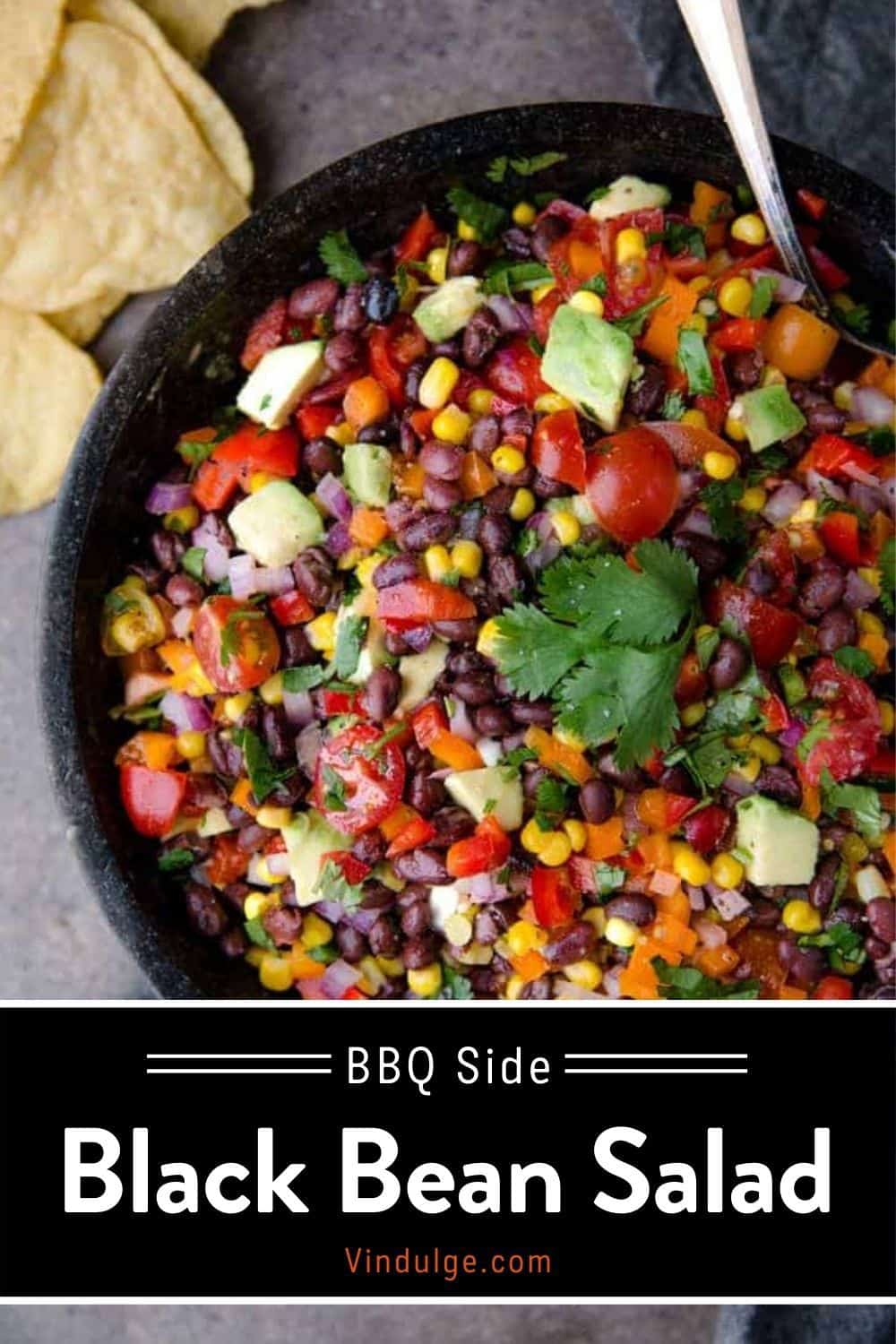 Black Bean Salad - Perfect BBQ Side Dish - Vindulge