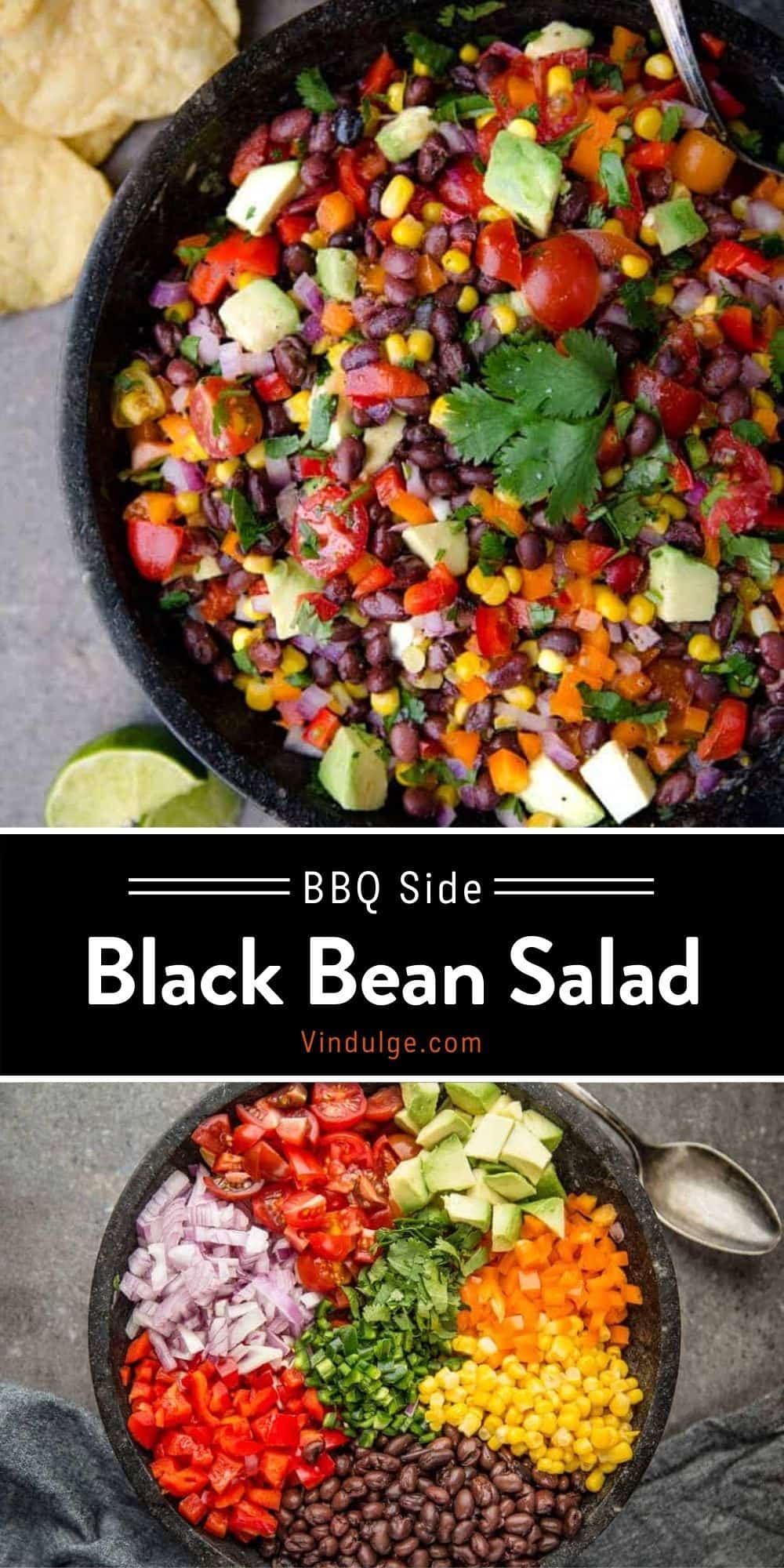 Black Bean Salad - Perfect BBQ Side Dish - Vindulge