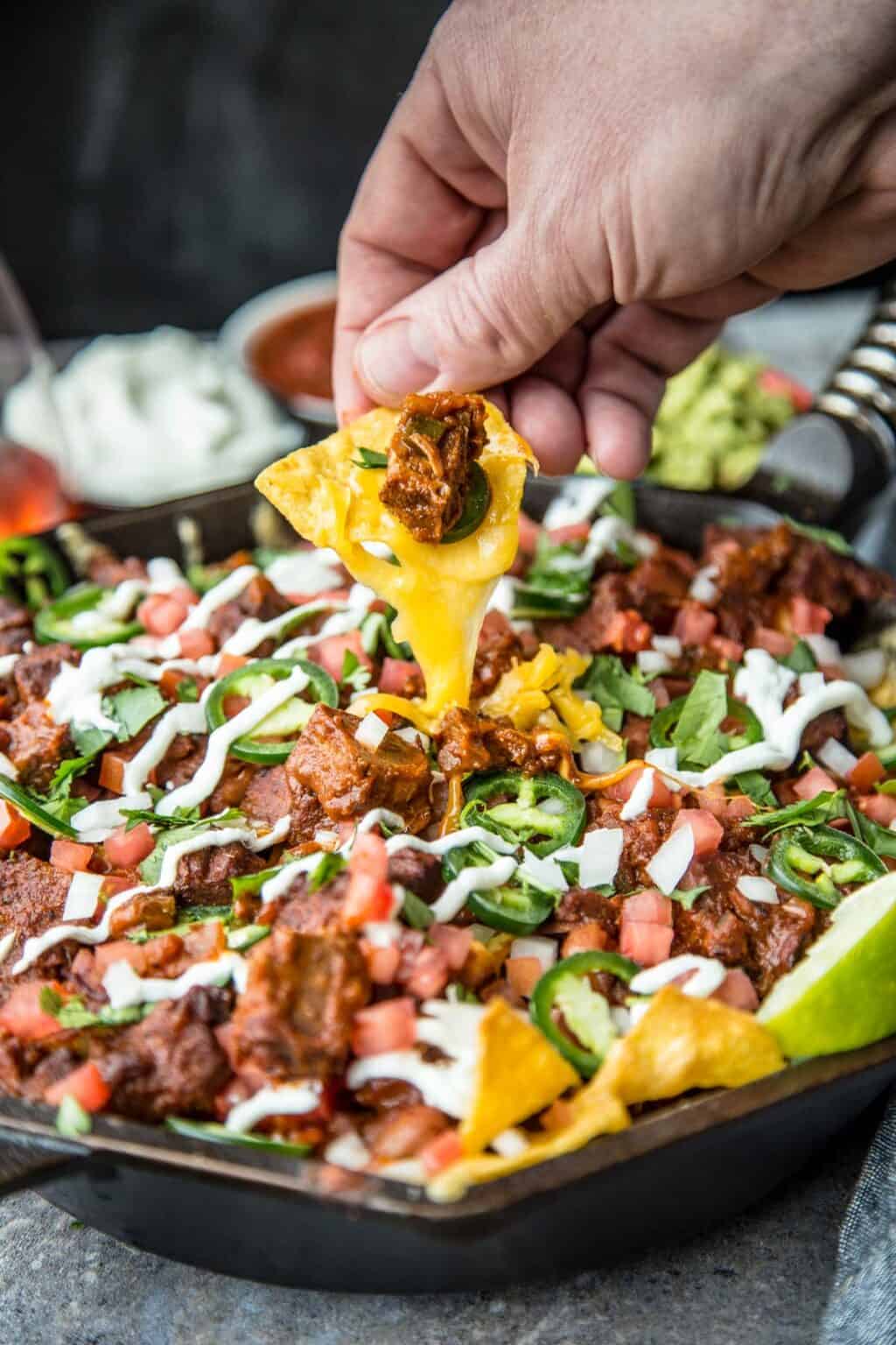 Smoked Beef Brisket Nachos (perfect For Leftover Brisket) - Vindulge