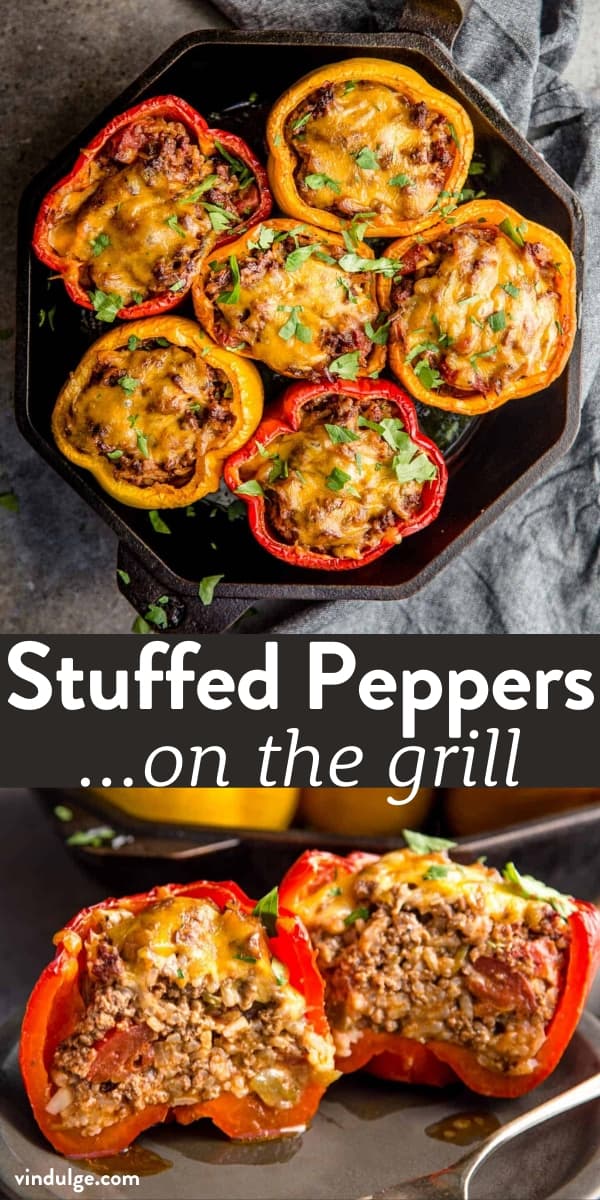 stuffed peppers on the grill