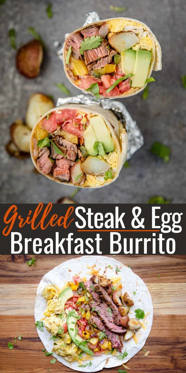 Steak and Egg Breakfast Burrito on the Grill - Vindulge