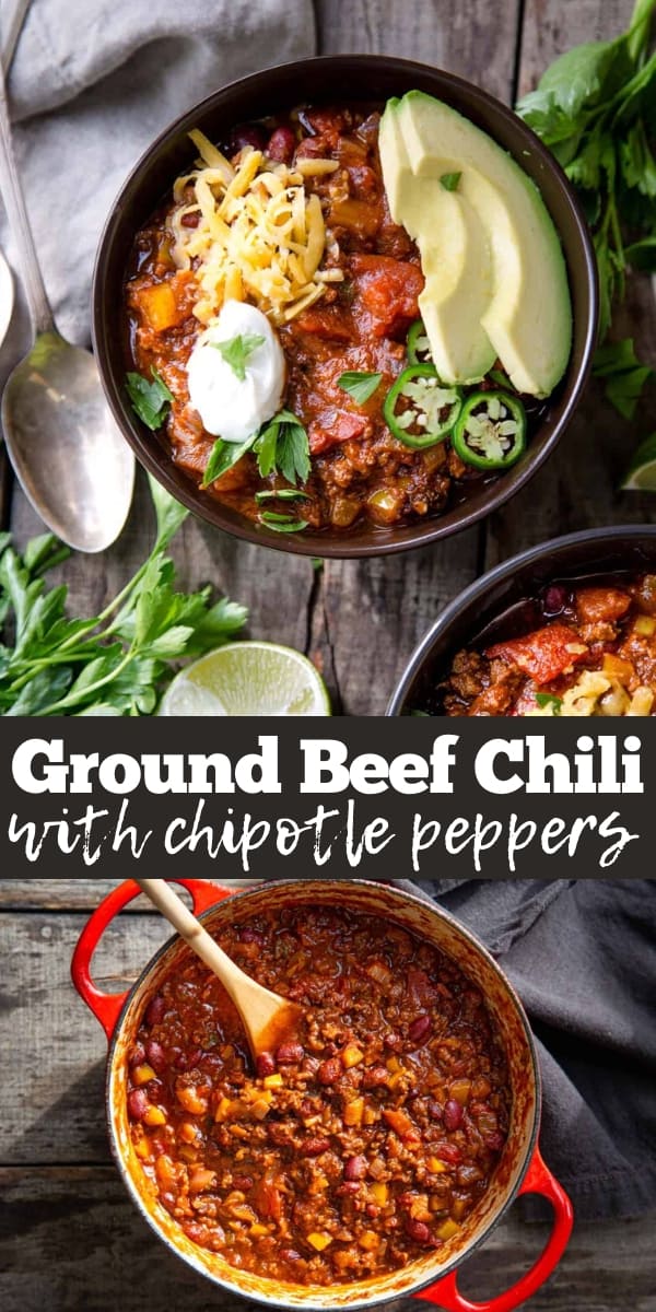 Ground Beef Chili Recipe with Chipotle Peppers - Vindulge