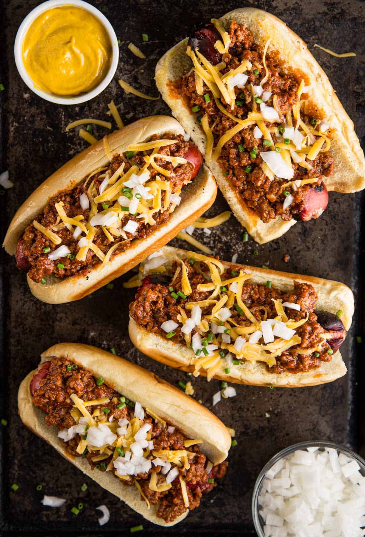 Chili Dog - With Sweet Onions and Mustard - Vindulge