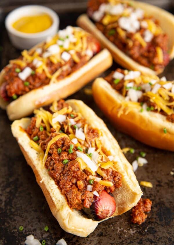 Chili Dog - With Sweet Onions and Mustard - Vindulge