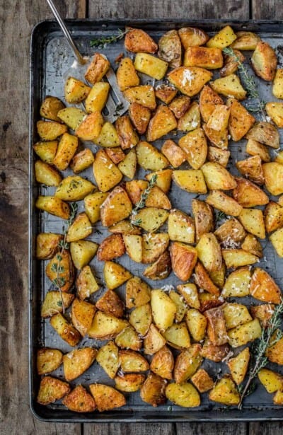 Duck Fat Potatoes With Parmesan And Thyme - Vindulge