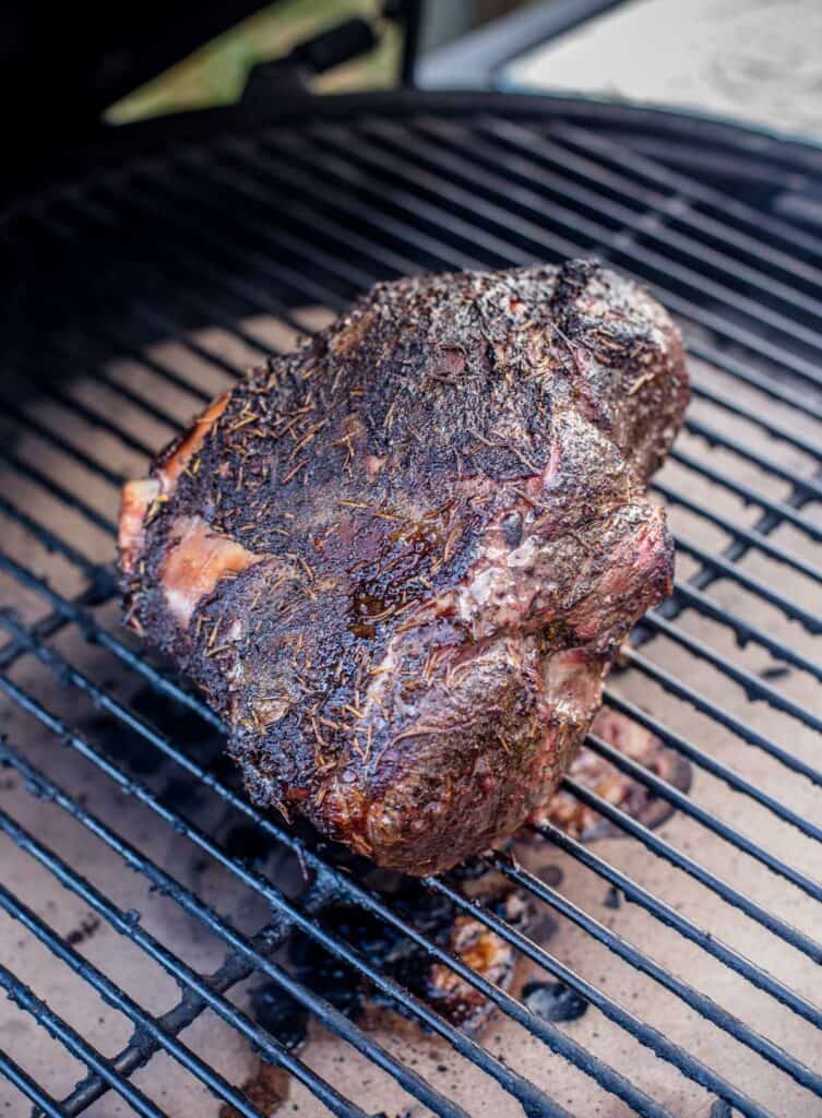 Bone In Smoked Leg of Lamb with Garlic Butter Sauce - Vindulge