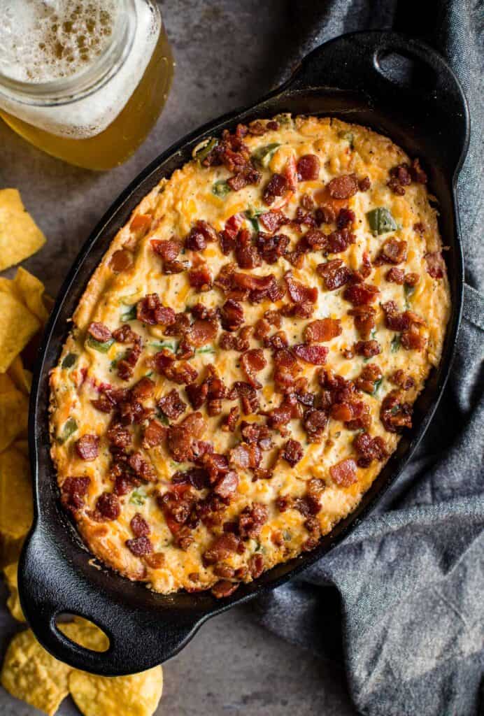 Bacon Topped Jalapeño Popper Dip Recipe - Vindulge