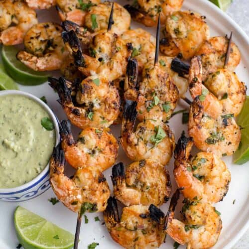 Grilled Shrimp with Garlic Wine Butter Sauce - Vindulge