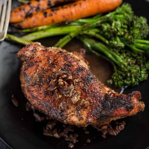 Pork Chop au Poivre with Red Wine–Shallot Sauce Recipe - Mary