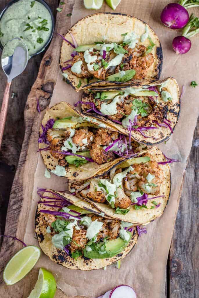 Grilled Cauliflower Tacos Vindulge   Grilled Cauliflower Tacos 685x1024 