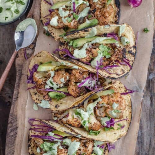 Grilled Cauliflower Tacos - Vindulge