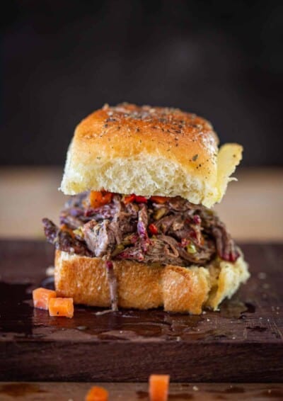 Easy Smoked Italian Roast Beef Sliders Recipe - Vindulge