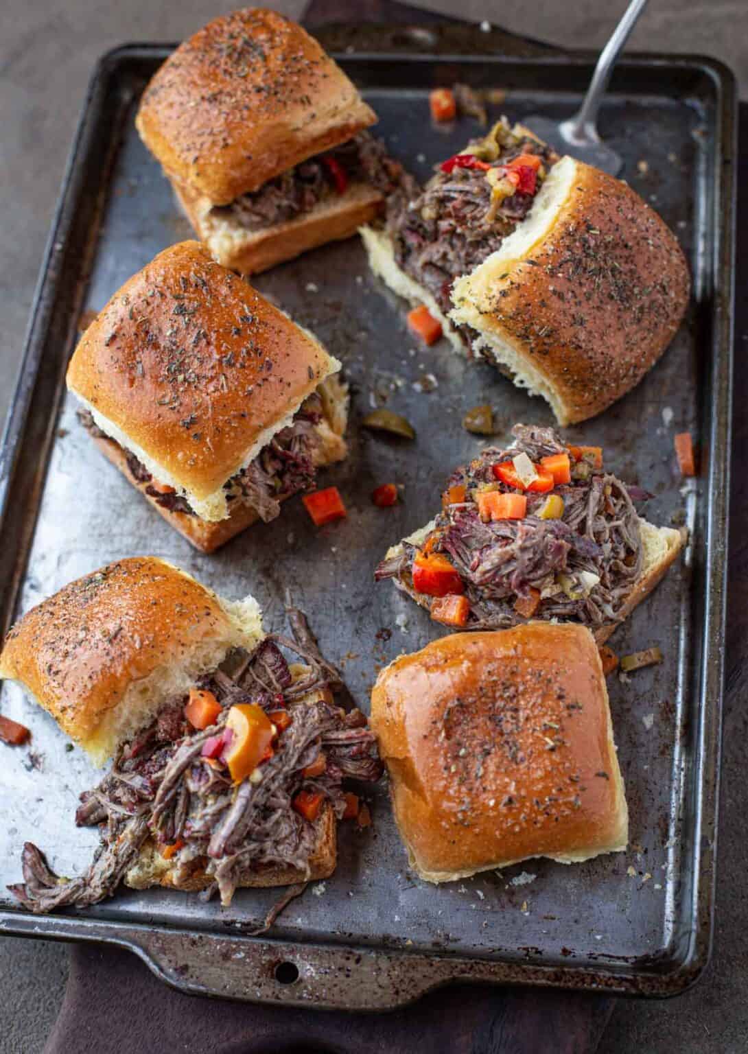 Easy Smoked Italian Roast Beef Sliders Recipe - Vindulge