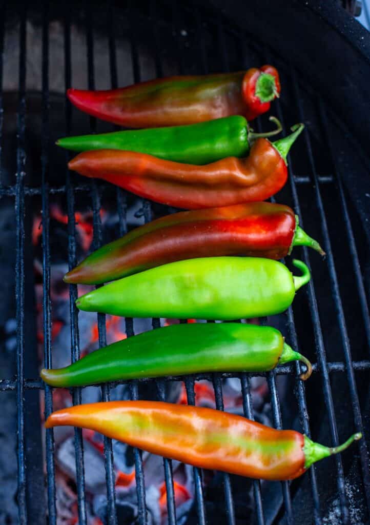 Cooking With Green Chile From Fresh To Canned Vindulge   Grilling Green Chiles Over Fire 722x1024 