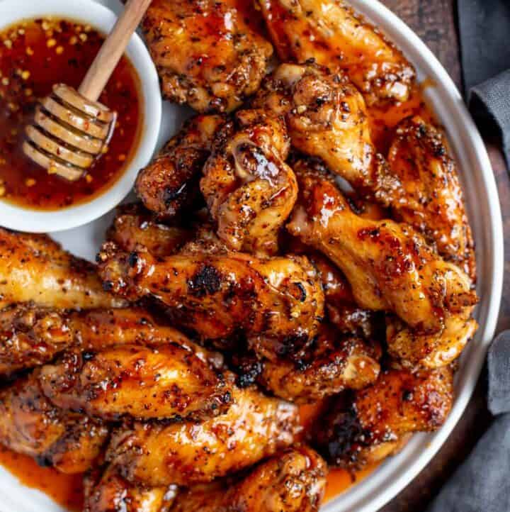 Grilled Wings With Buffalo Hot Honey Wing Sauce - Vindulge