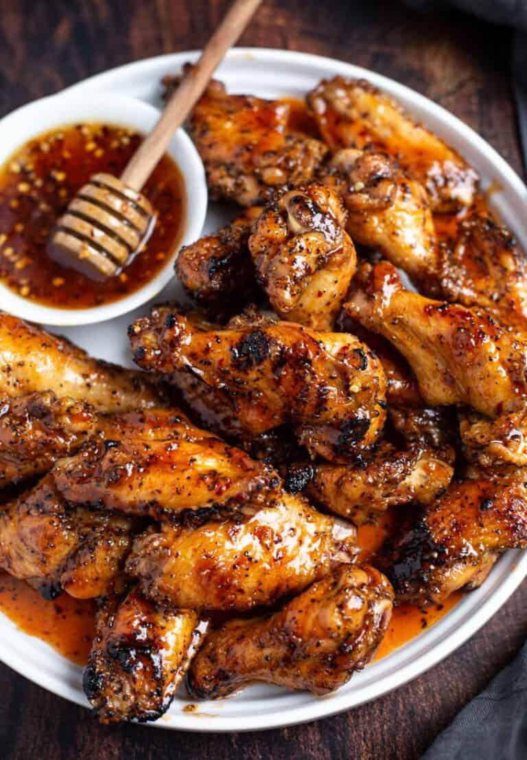 Grilled Wings with Buffalo Hot Honey Wing Sauce - Vindulge