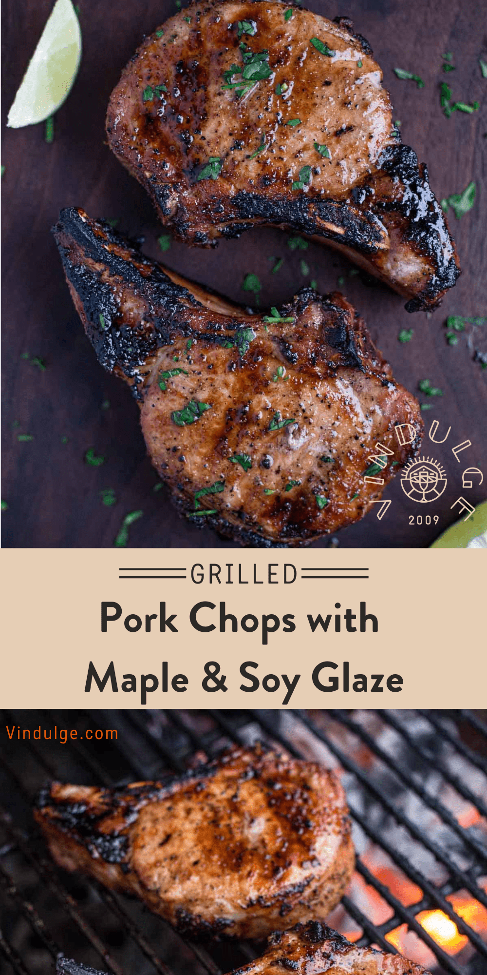 Grilled Pork Chops with Maple and Soy Marinade - Vindulge