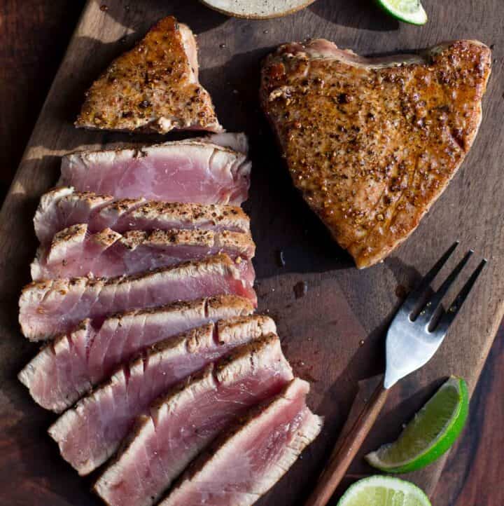 Grilled Ahi Tuna Steak with Soy Dipping Sauce - Vindulge