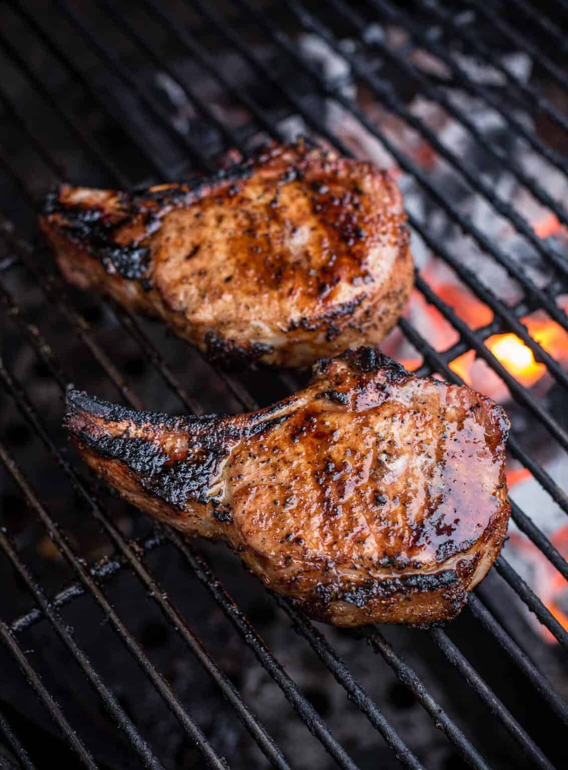 Grilled Pork Chops with Maple and Soy Marinade - Vindulge