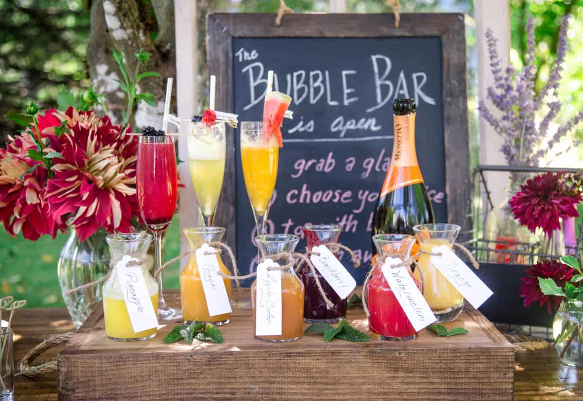 How To Set Up a Festive Mimosa Bar