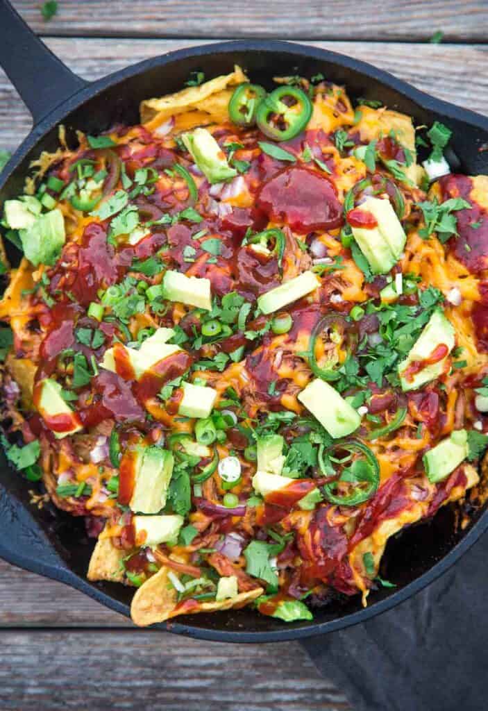 Pulled Pork Nachos -- Great use for Leftover BBQ Pulled Pork