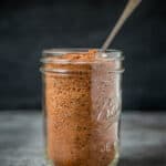 pork seasoning in a mason jar.