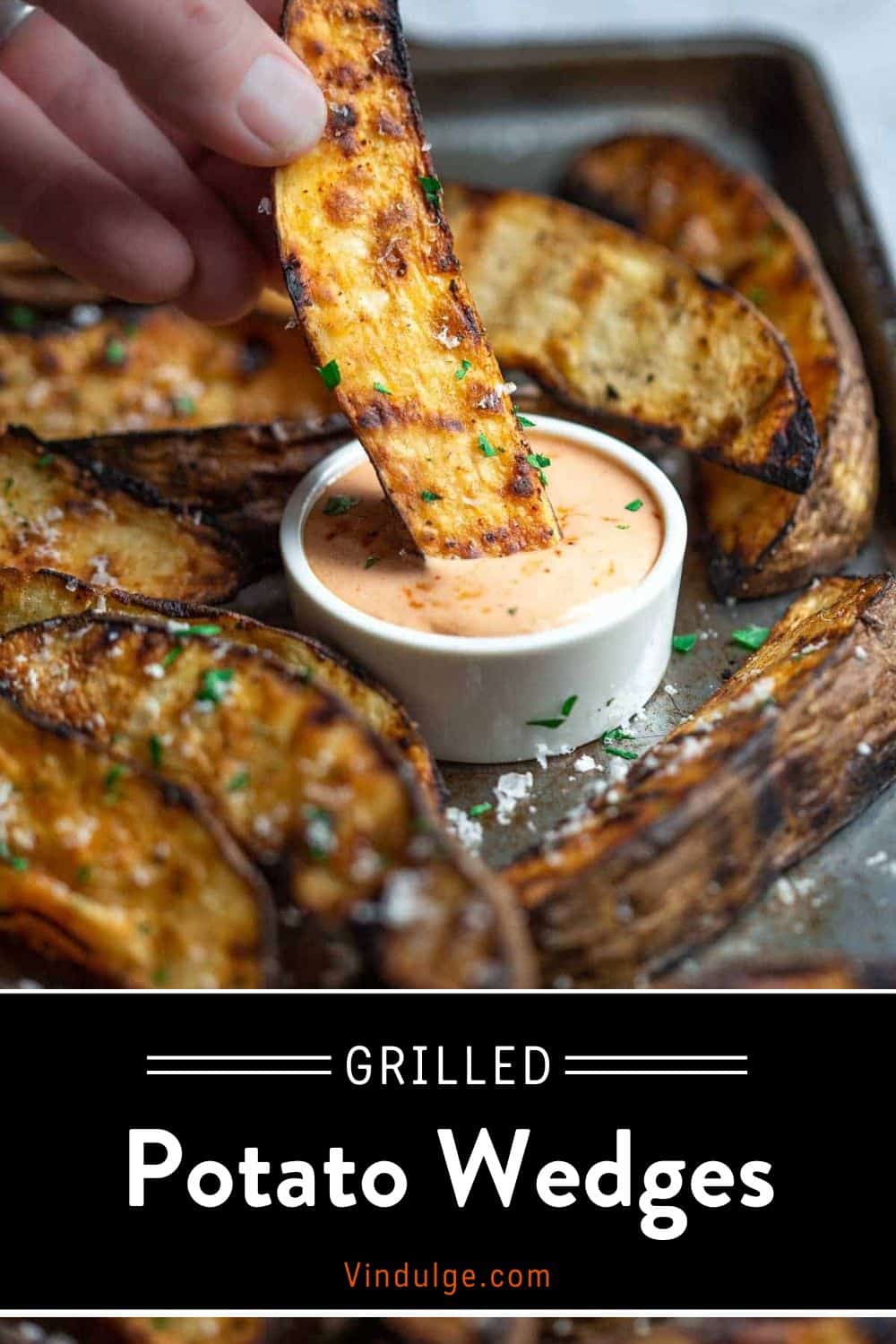 Crispy Grilled Potato Wedges (with Fry Sauce) - Vindulge