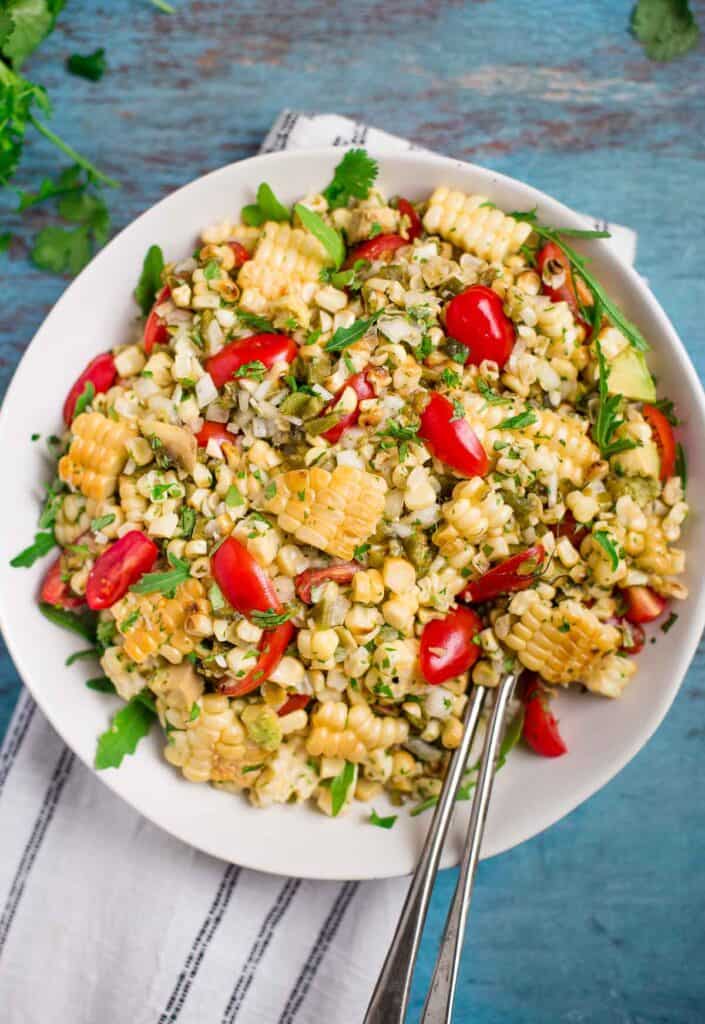 Grilled Corn And Poblano Salad Vindulge