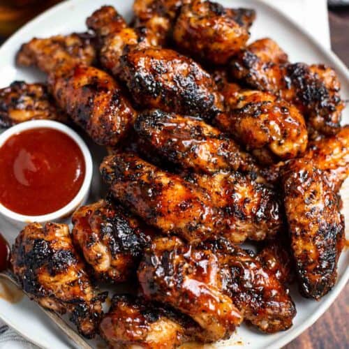 Honey Bourbon Grilled Chicken Wings - Vindulge