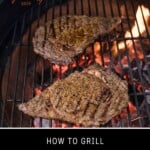 How to grill thin steaks pin with steaks over direct heat.
